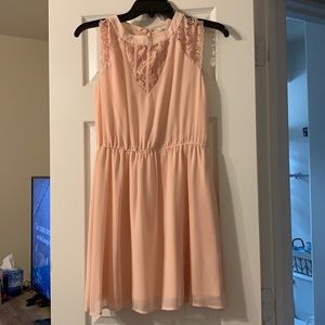 See Through Lace Back Dress